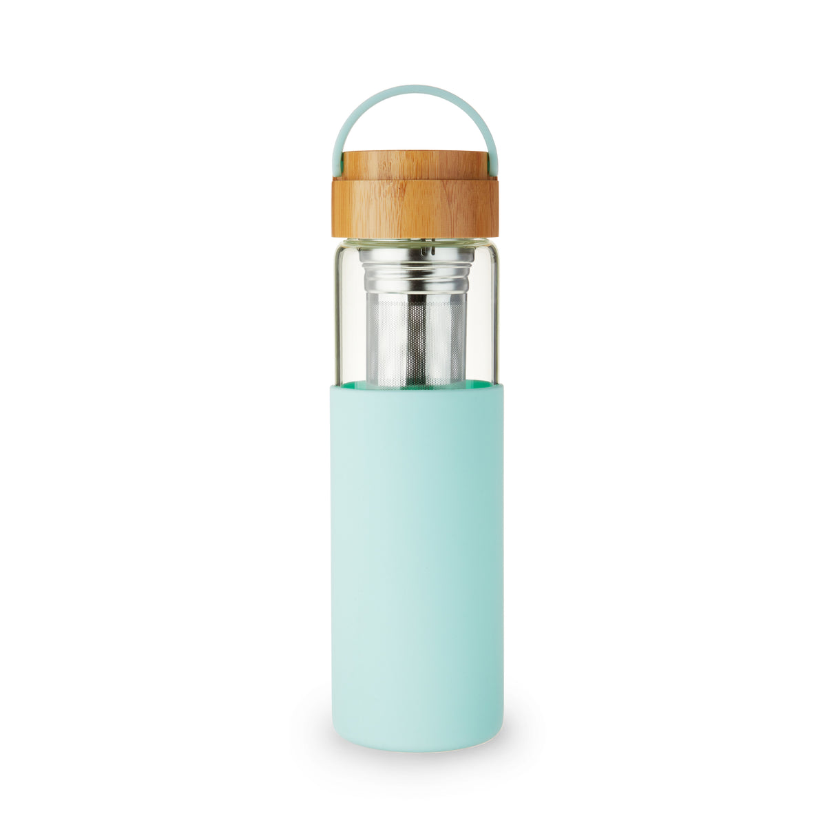 Dana Glass Travel Infuser Mug in Turquoise