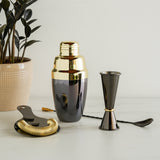 Deco 4-Piece Barware Set in Gold & Black