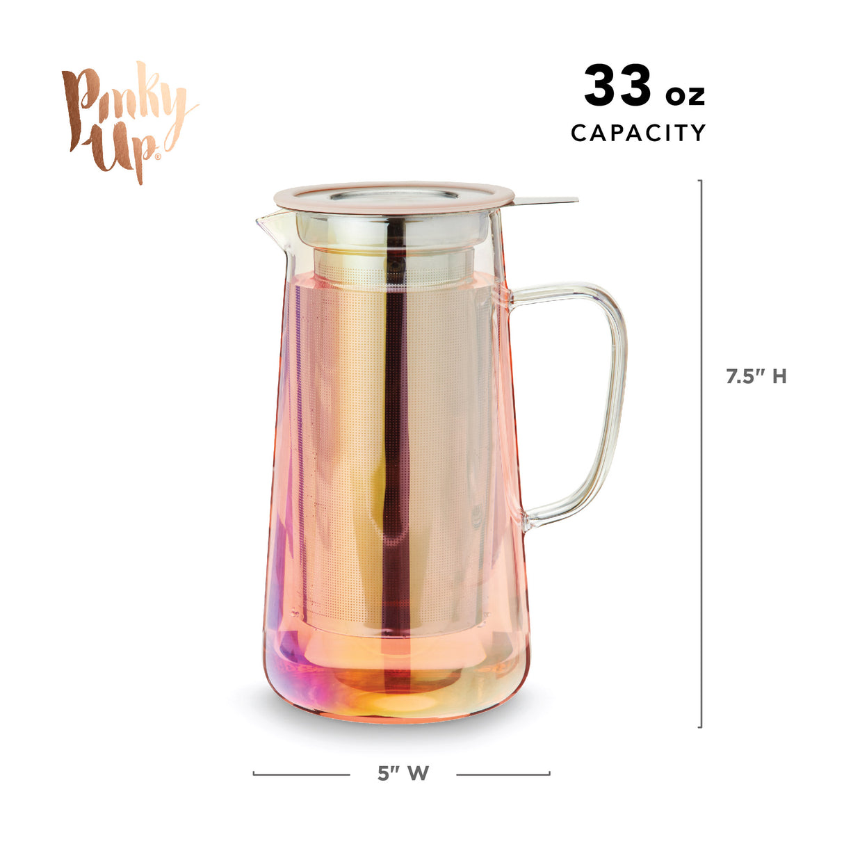 Annika Iridescent Glass Teapot & Infuser