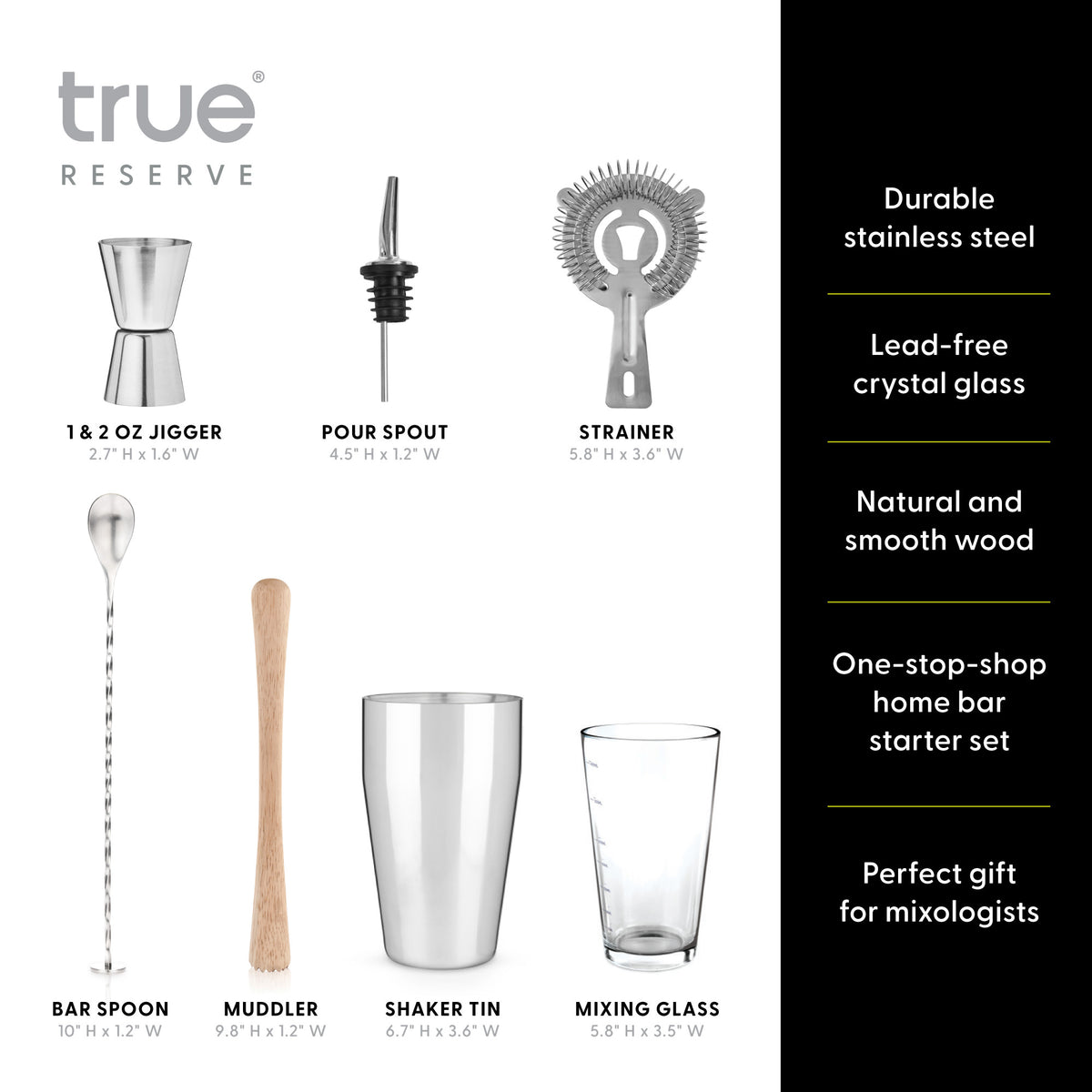 7 Piece Essential Barware Set