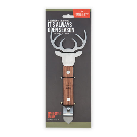 Wood Stag Bottle Opener