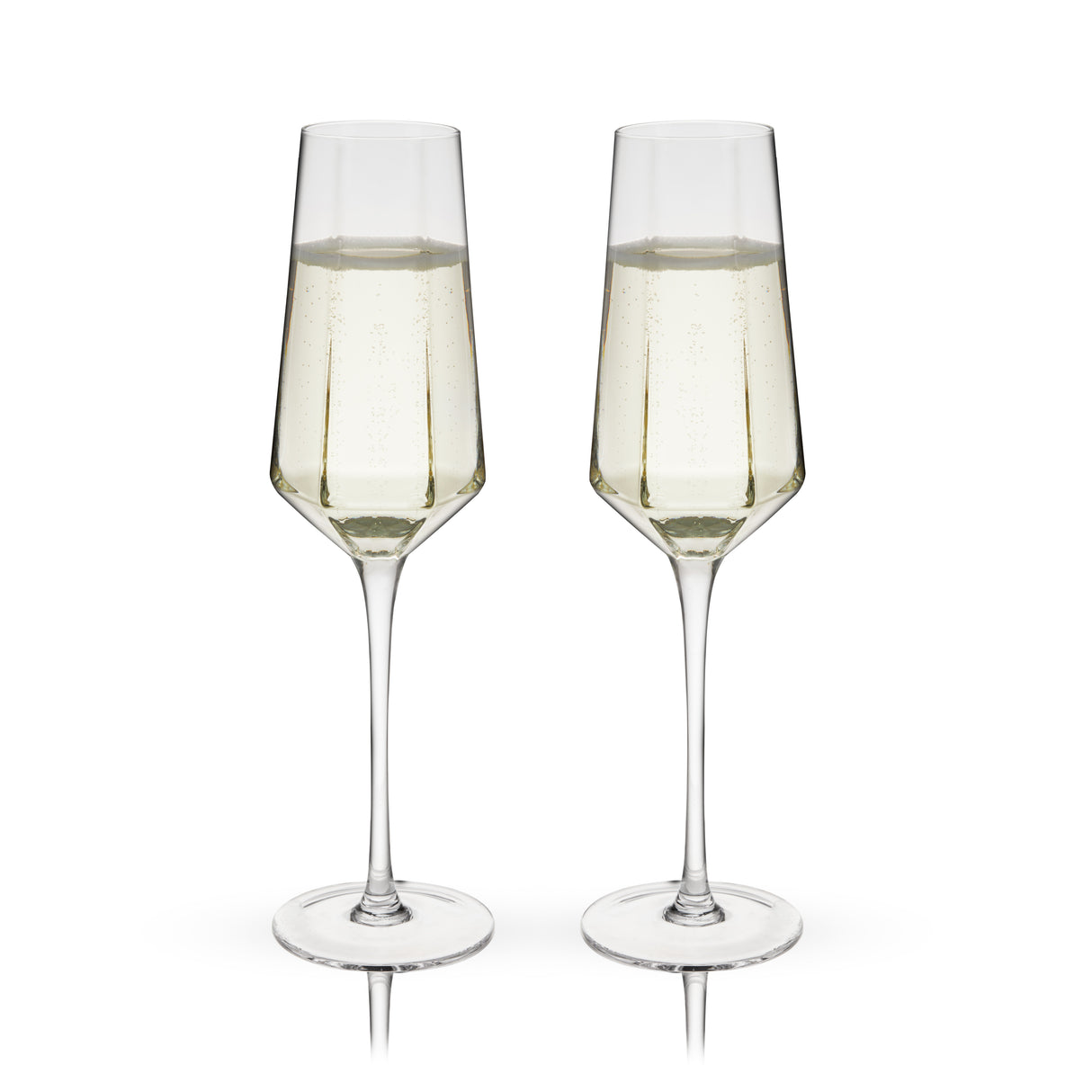 Seneca Crystal Stemmed Champagne Flutes, Set of 2