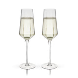 Seneca Crystal Stemmed Champagne Flutes, Set of 2