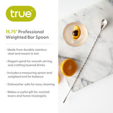 Twist Professional Weighted Bar Spoon in Stainless Steel