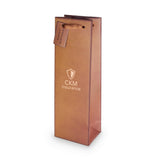 Faux Leather Single Bottle Wine Bag