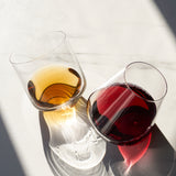 Rolling Crystal Wine Glasses, Set of 2