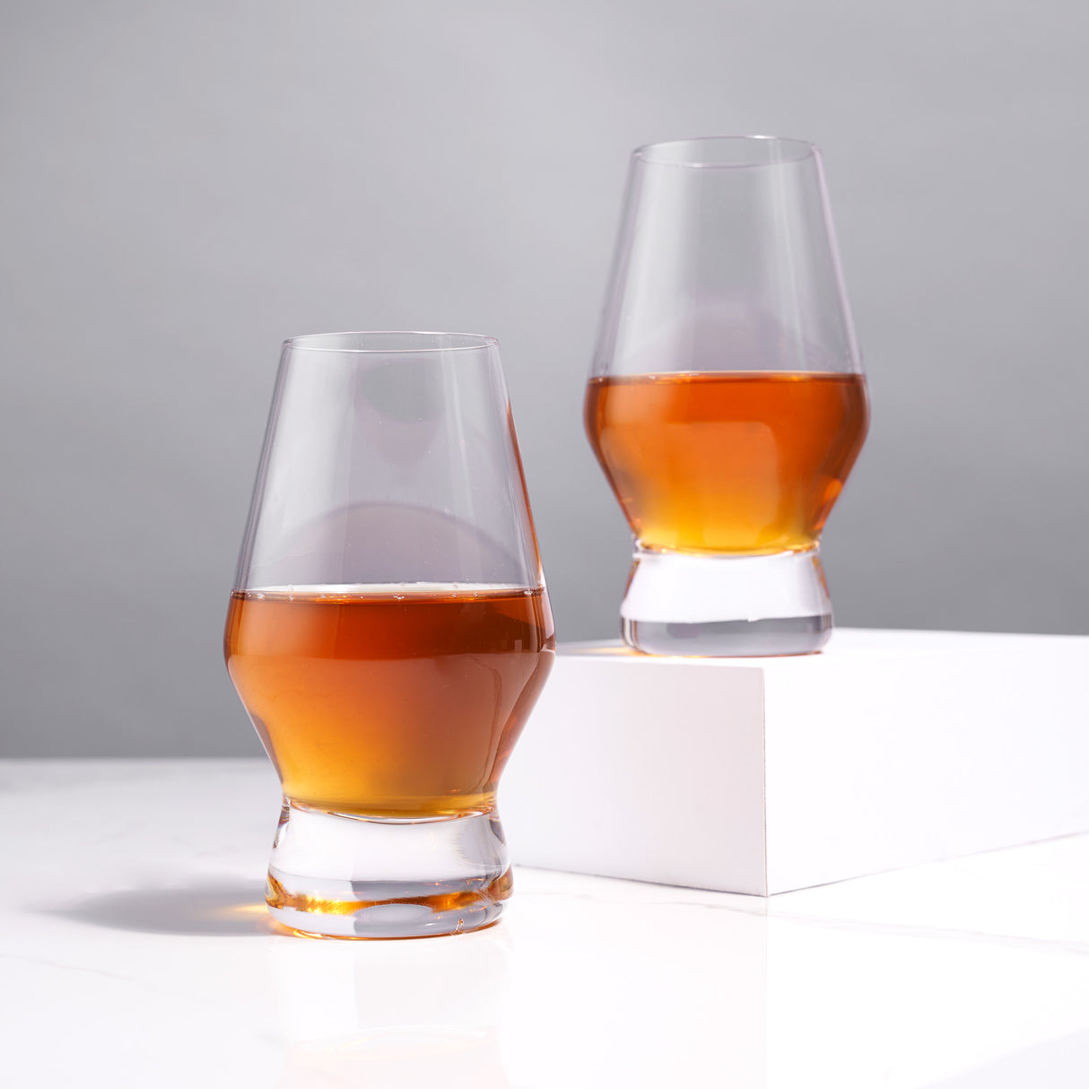 Raye Crystal Footed Scotch Glasses, Set of 2