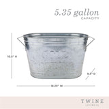 Cold Beverages Galvanized Metal Beverage Tub