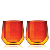 Aurora Double Walled Tumblers in Amber, Set of 2