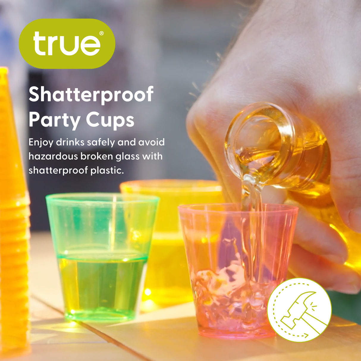 Party 2 oz Plastic Shot Glasses in Assorted Neon, 60ct