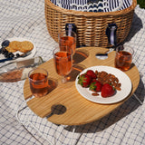 Central Park Willow Picnic Basket Set for Four