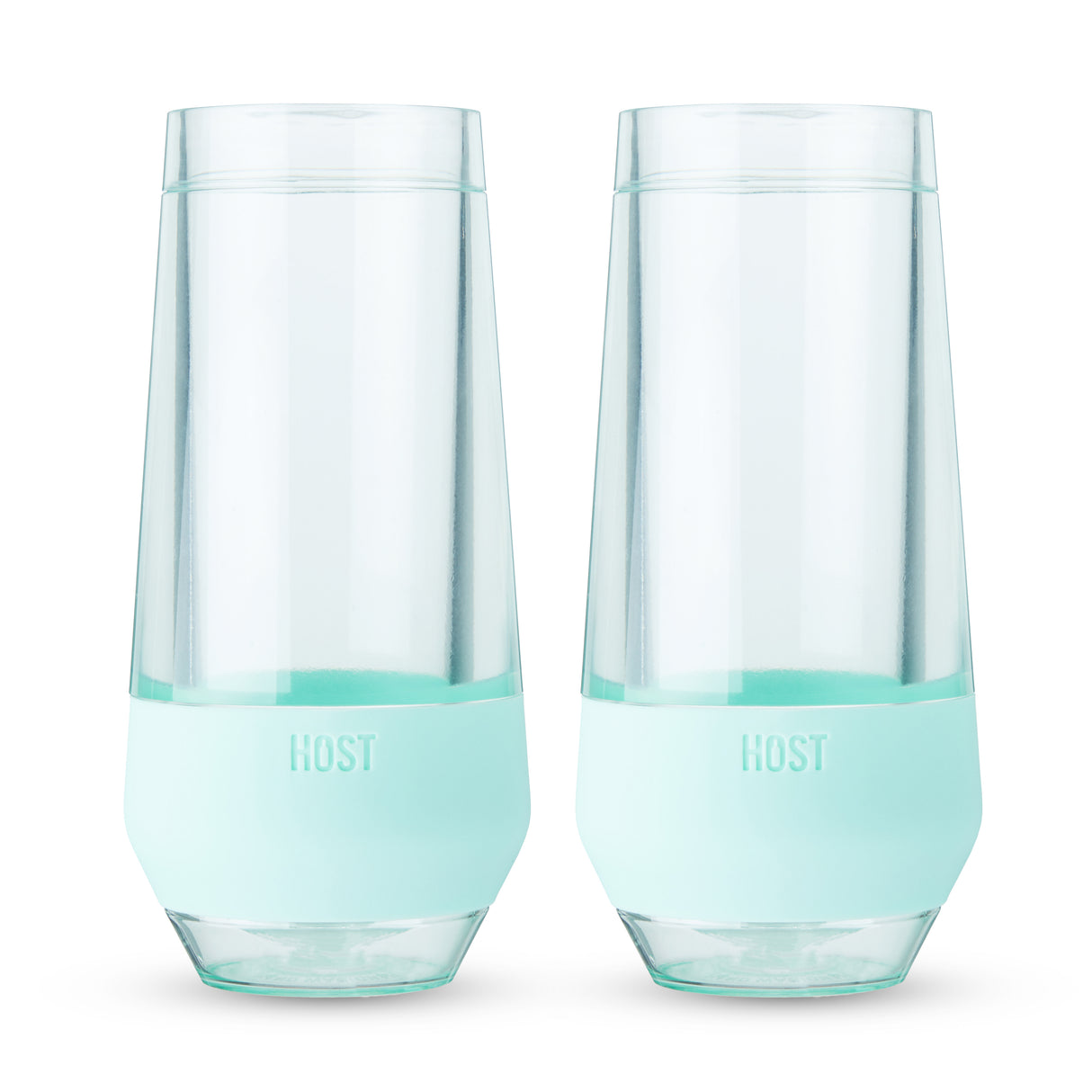 Champagne FREEZE Cooling Cup in Tinted Seafoam, Set of 2