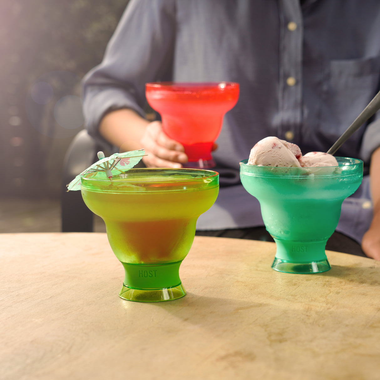 Margarita FREEZE Cooling Cup in Aqua, Set of 2