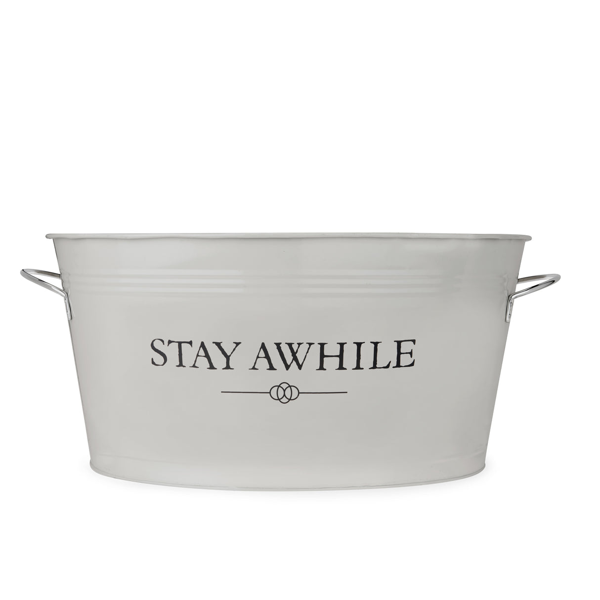 Stay Awhile Metal Beverage Tub