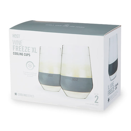 Wine FREEZE XL Cooling Cup in Gray, Set of 2