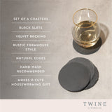 Circle Slate Coasters, Set of 4