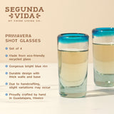 Segunda Vida Primavera Recycled Shot Glasses, Set of 4