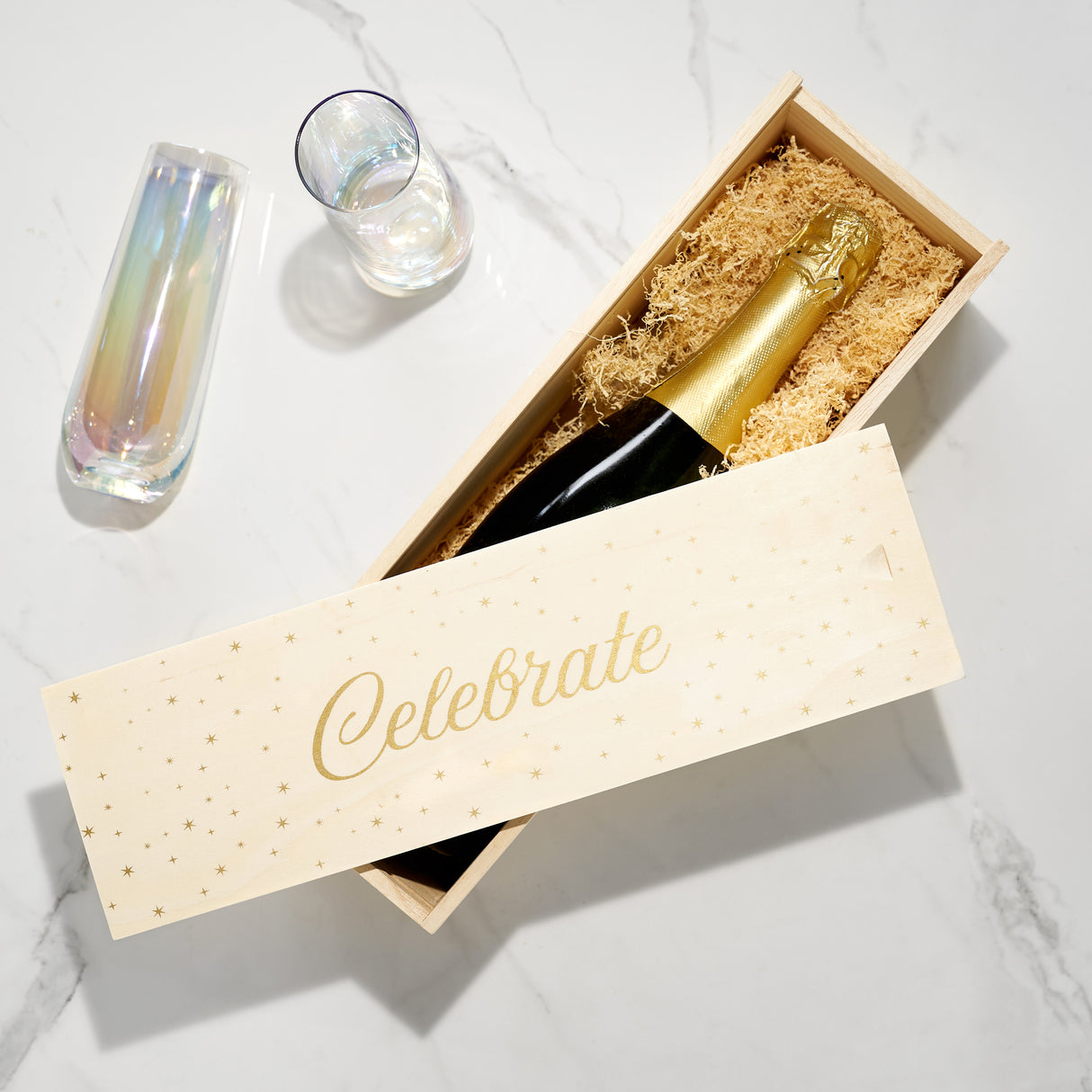 Starlight Single Bottle Paulownia Wood Wine Box