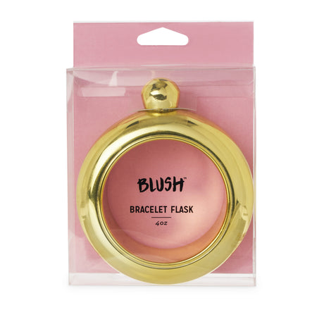 Bangle 3 oz Plastic Flask in Gold