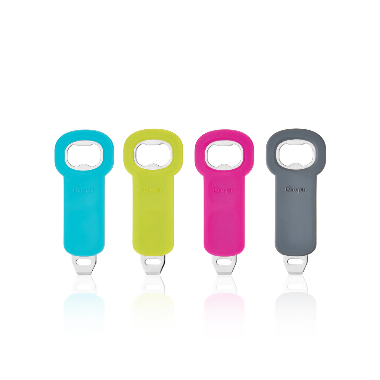 Dimple Bottle Opener in Assorted Colors, CDU 12ct