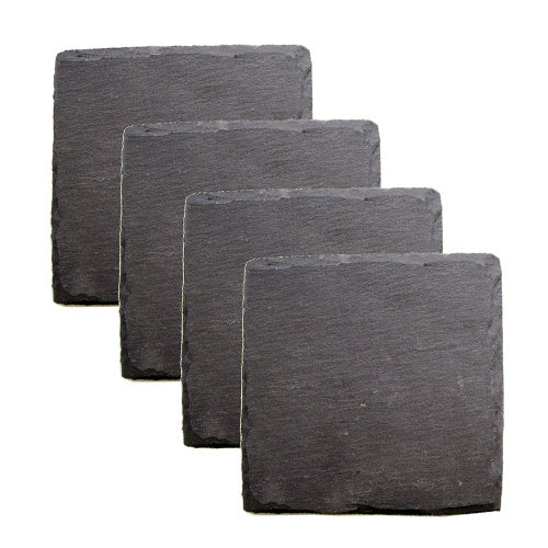 Square Slate Coasters, Set of 4