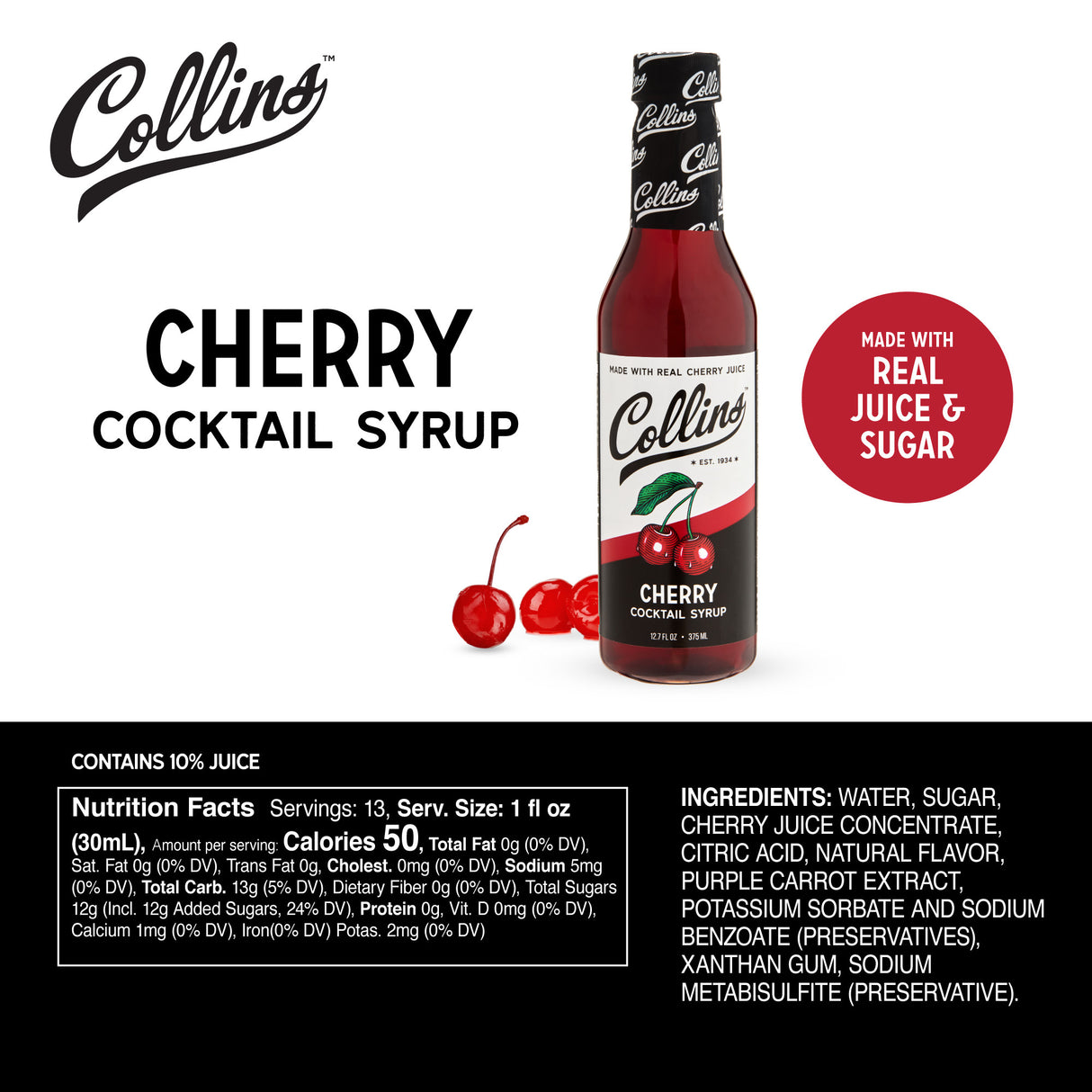 Cherry Syrup, 12.7 oz