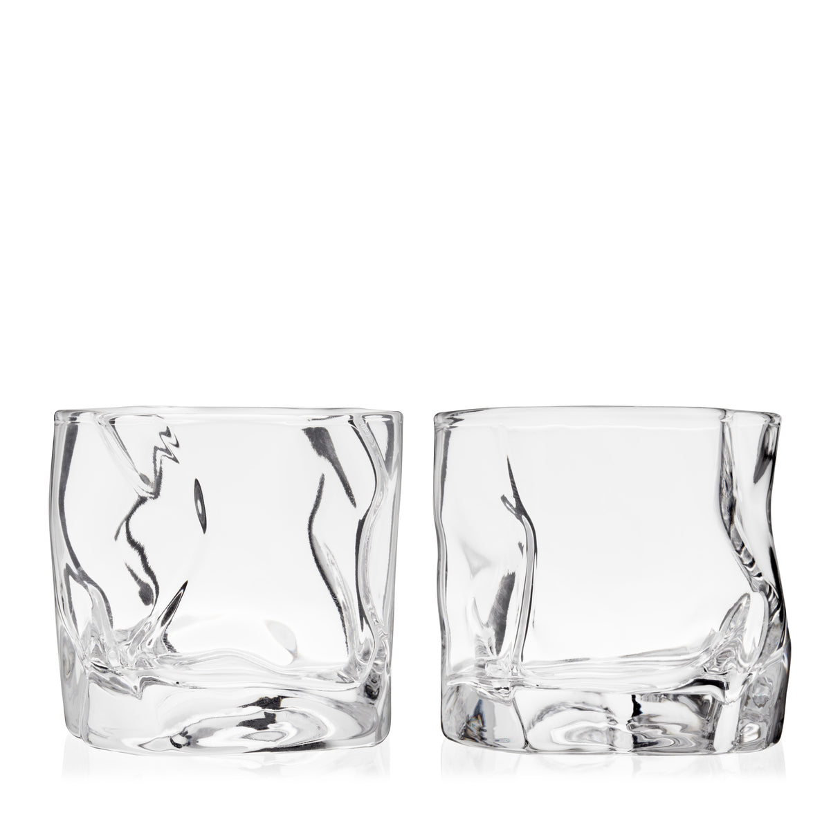 Crystal Molten Tumblers, Set of 2