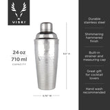 Irving Hammered Cocktail Shaker in Stainless Steel