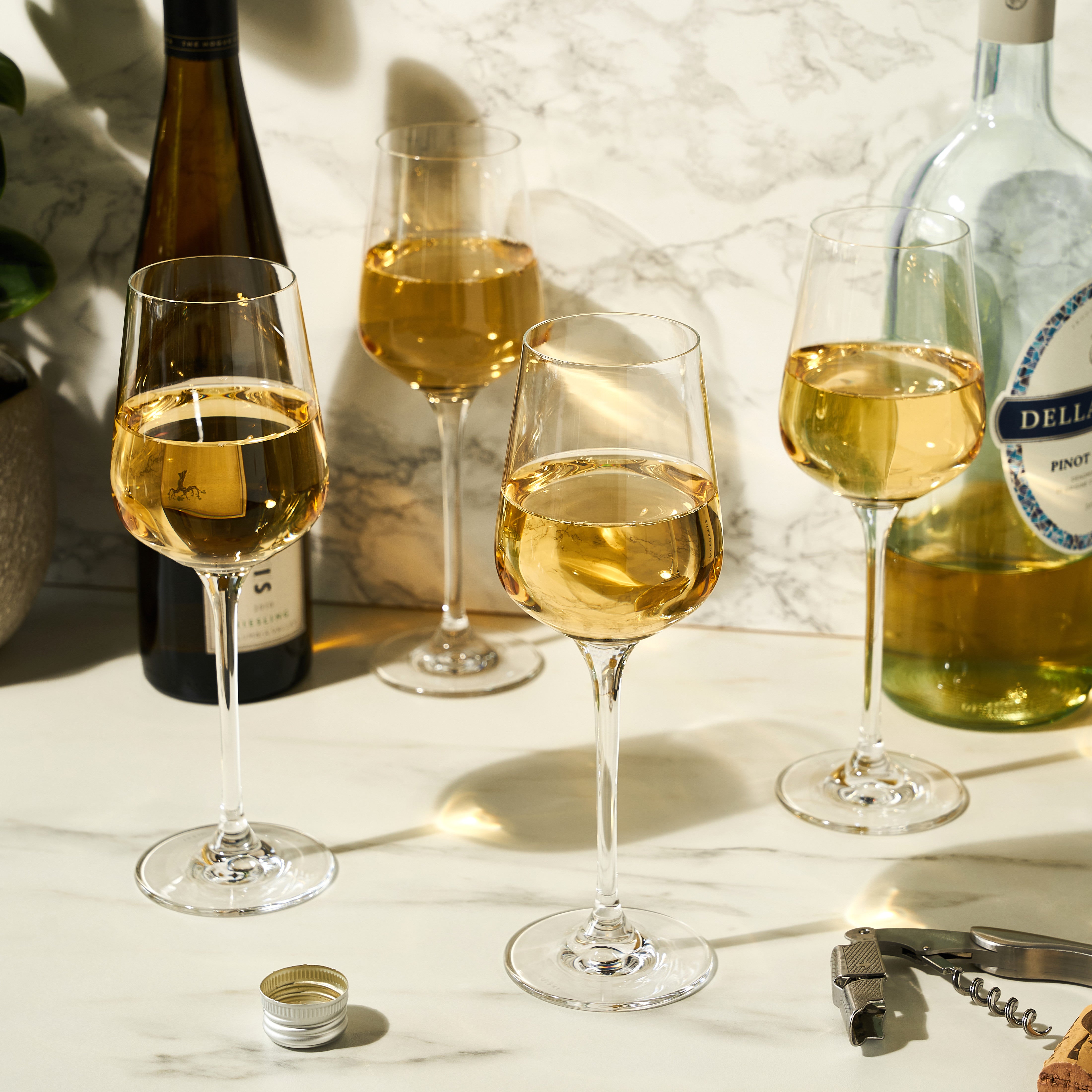 Viski Reserve Inez Crystal Chardonnay Glasses - Thumbnail 4