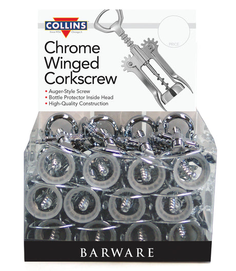 Auger Winged Corkscrew in Chrome