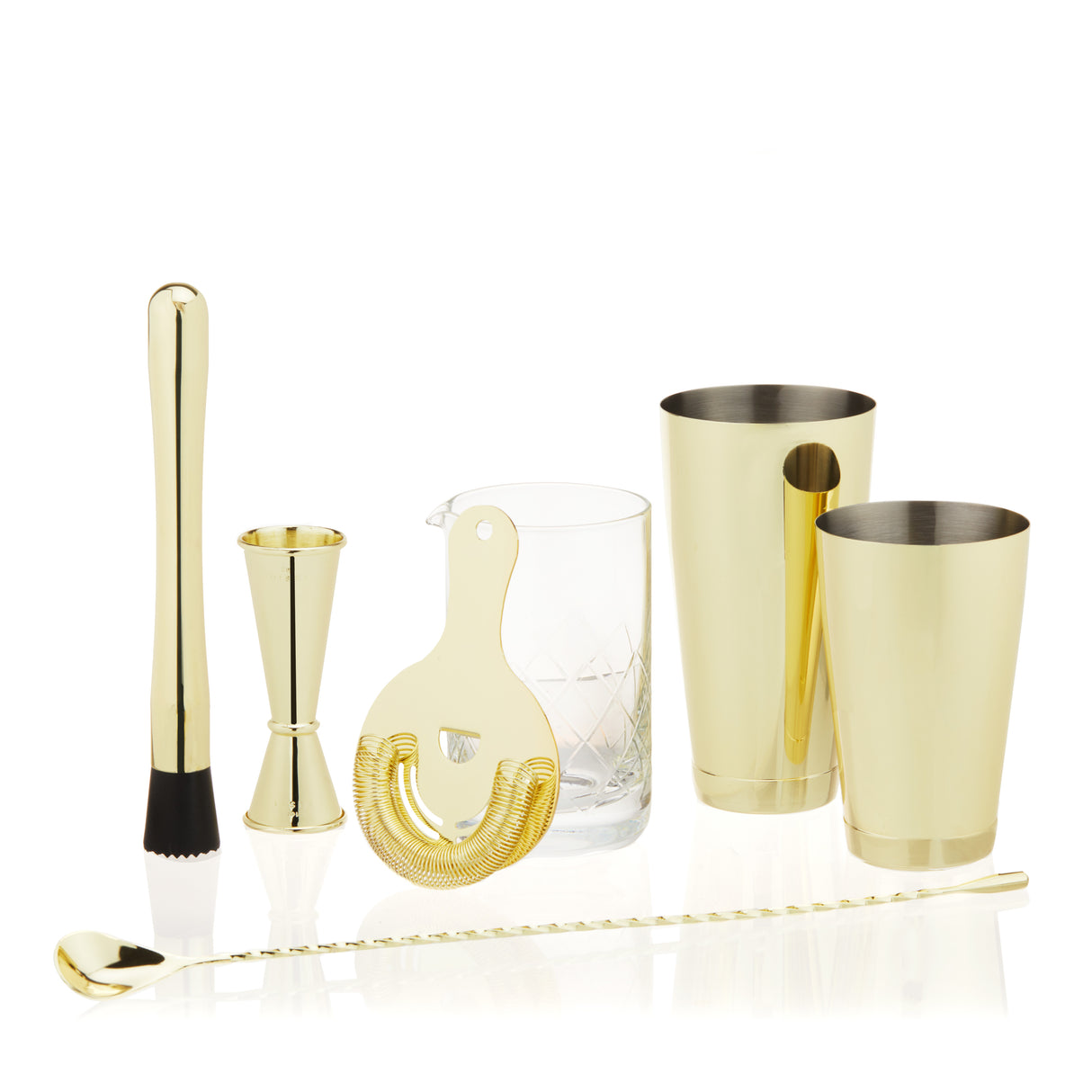 Belmont 7-Piece Barware Set in Gold