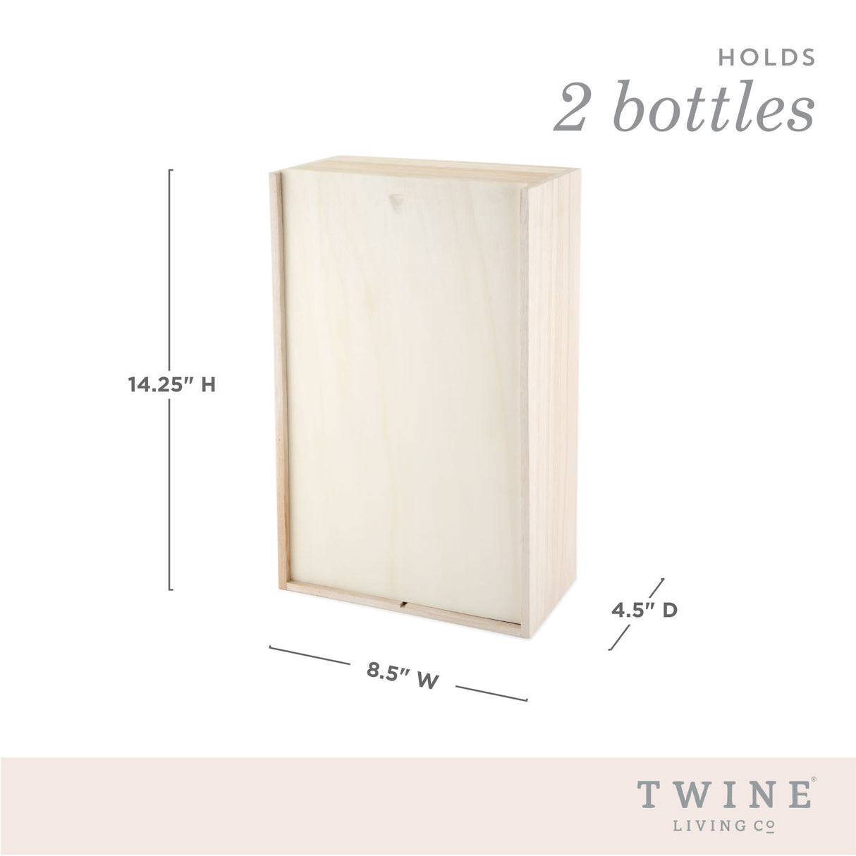 Two Bottle Paulownia Wood Wine Box