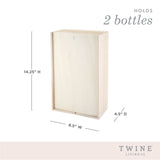 Two Bottle Paulownia Wood Wine Box