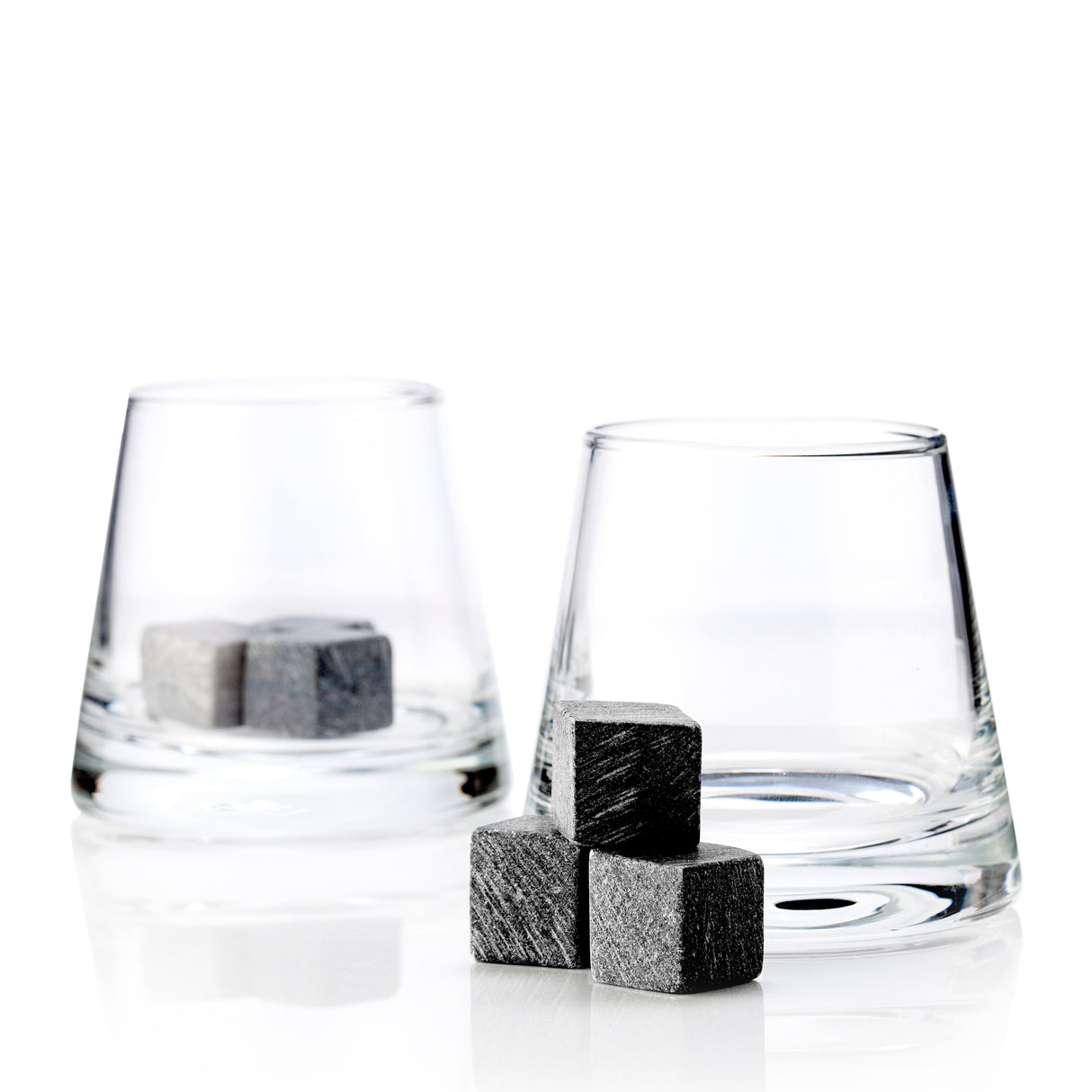 Glacier Rocks 8-Piece Soapstone Cube and Tumbler Set