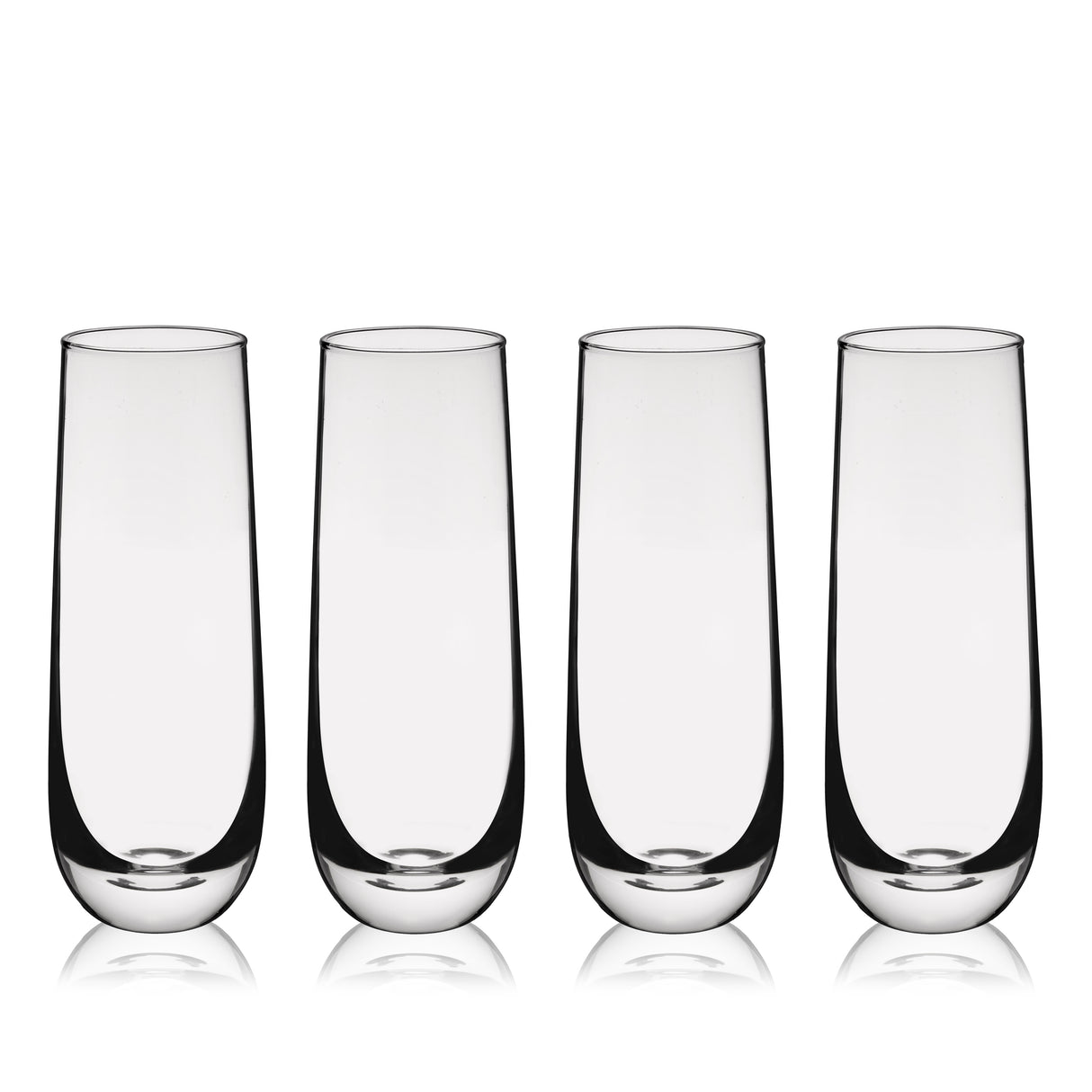 Stemless Champagne Flutes, Set of 4