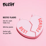 Bestie 3 oz Plastic Flasks, Set of 2