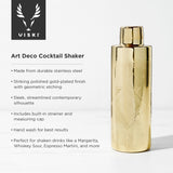 Art Deco Cocktail Shaker in Gold