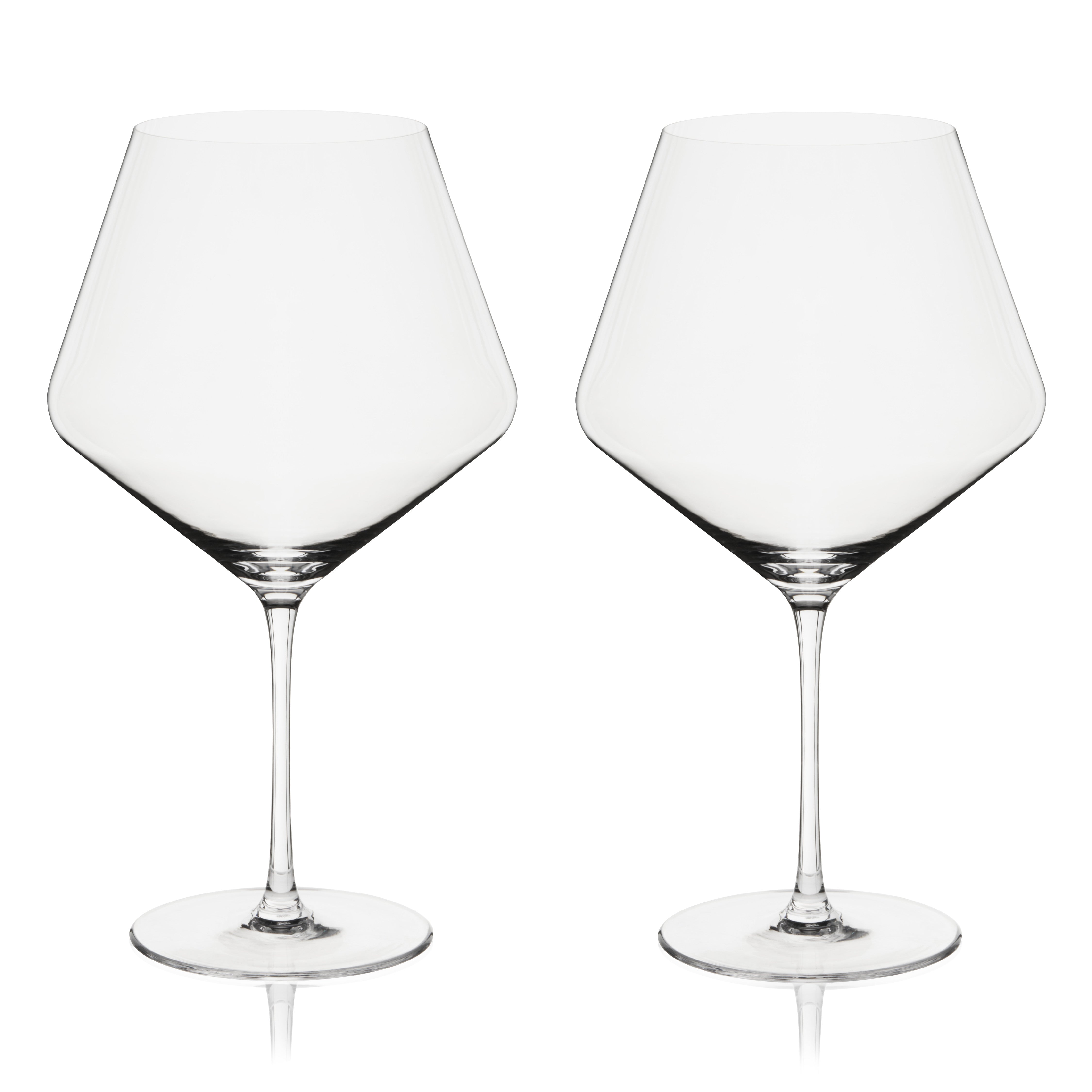 Liminal Burgundy Wine Glasses, Set of 2