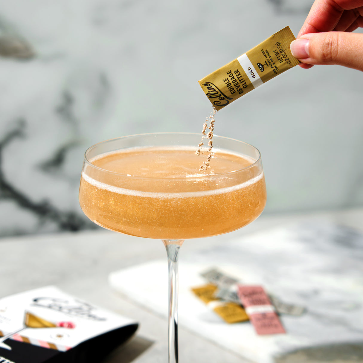 Cocktail Edible Glitter in Champagne Variety, 0.2 oz