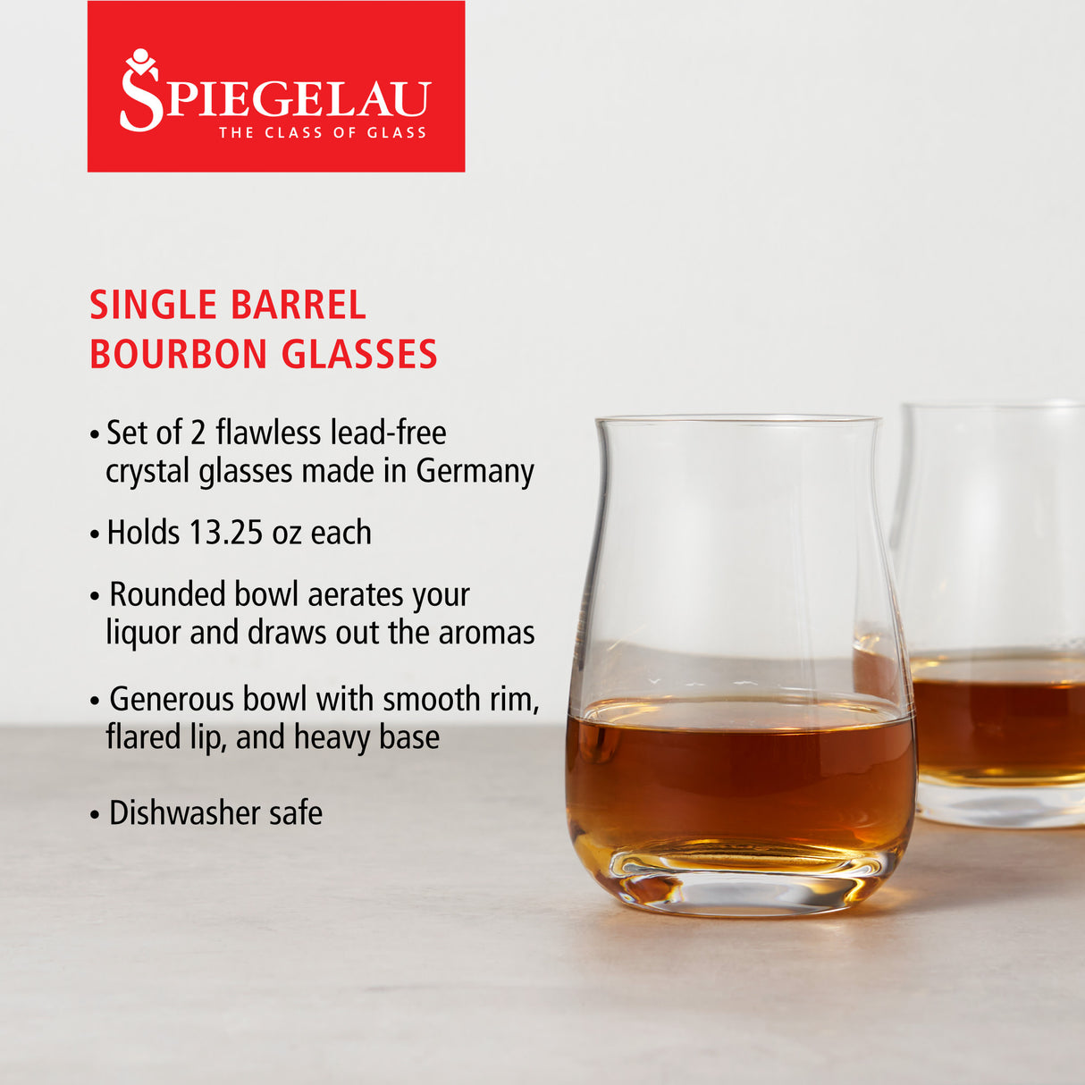 Single Barrel Bourbon Glass, Set of 2