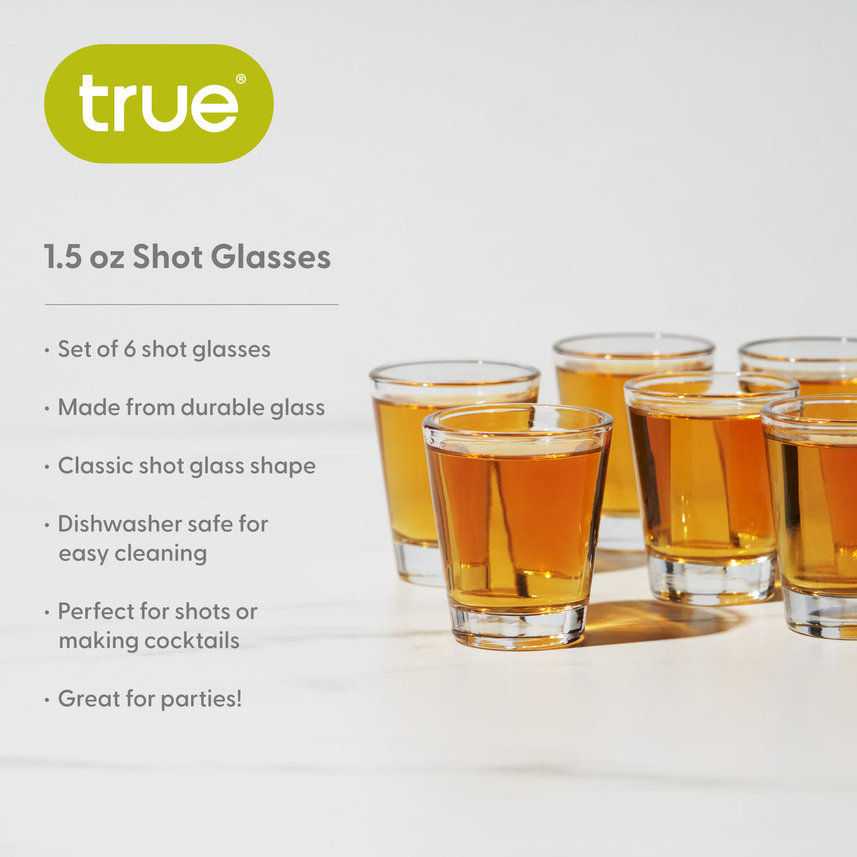 Shooter 1.5 oz Shot Glasses, Set of 6