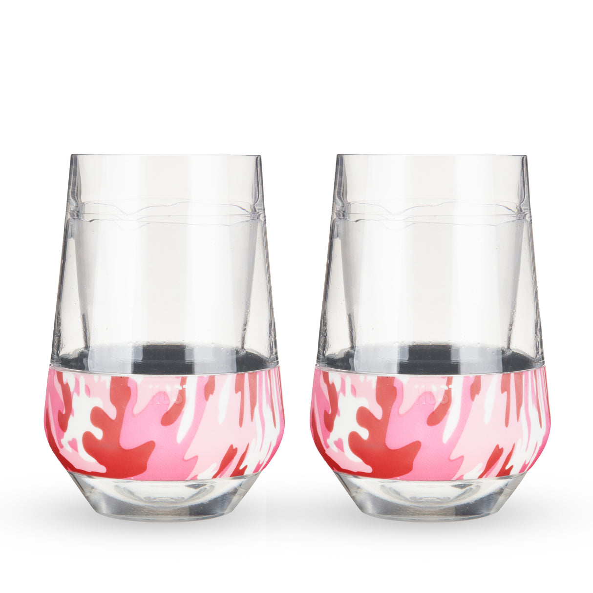 Wine FREEZE XL Cooling Cup in Pink Camo, Set of 2