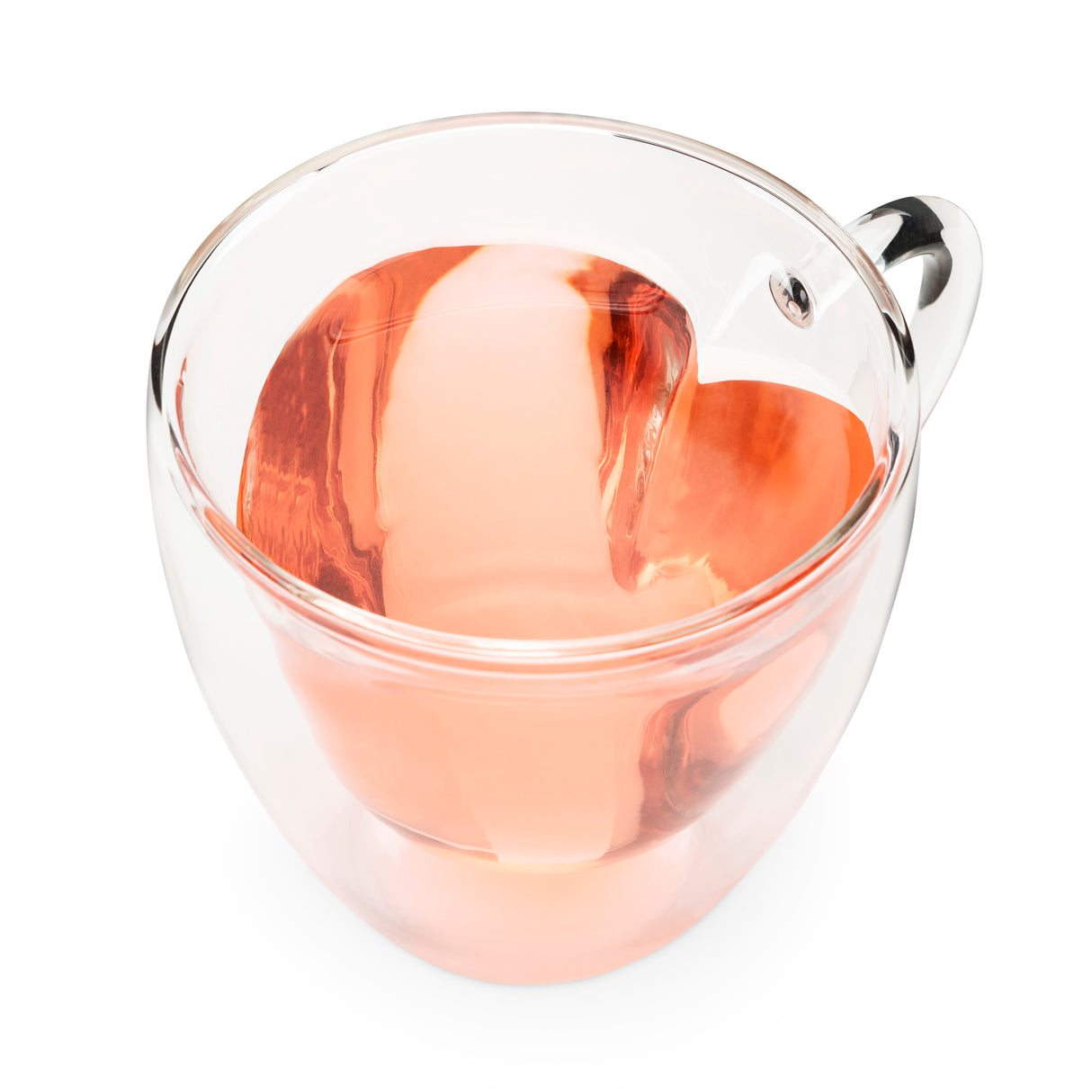 Kendall Heart Double Walled Glass Mug