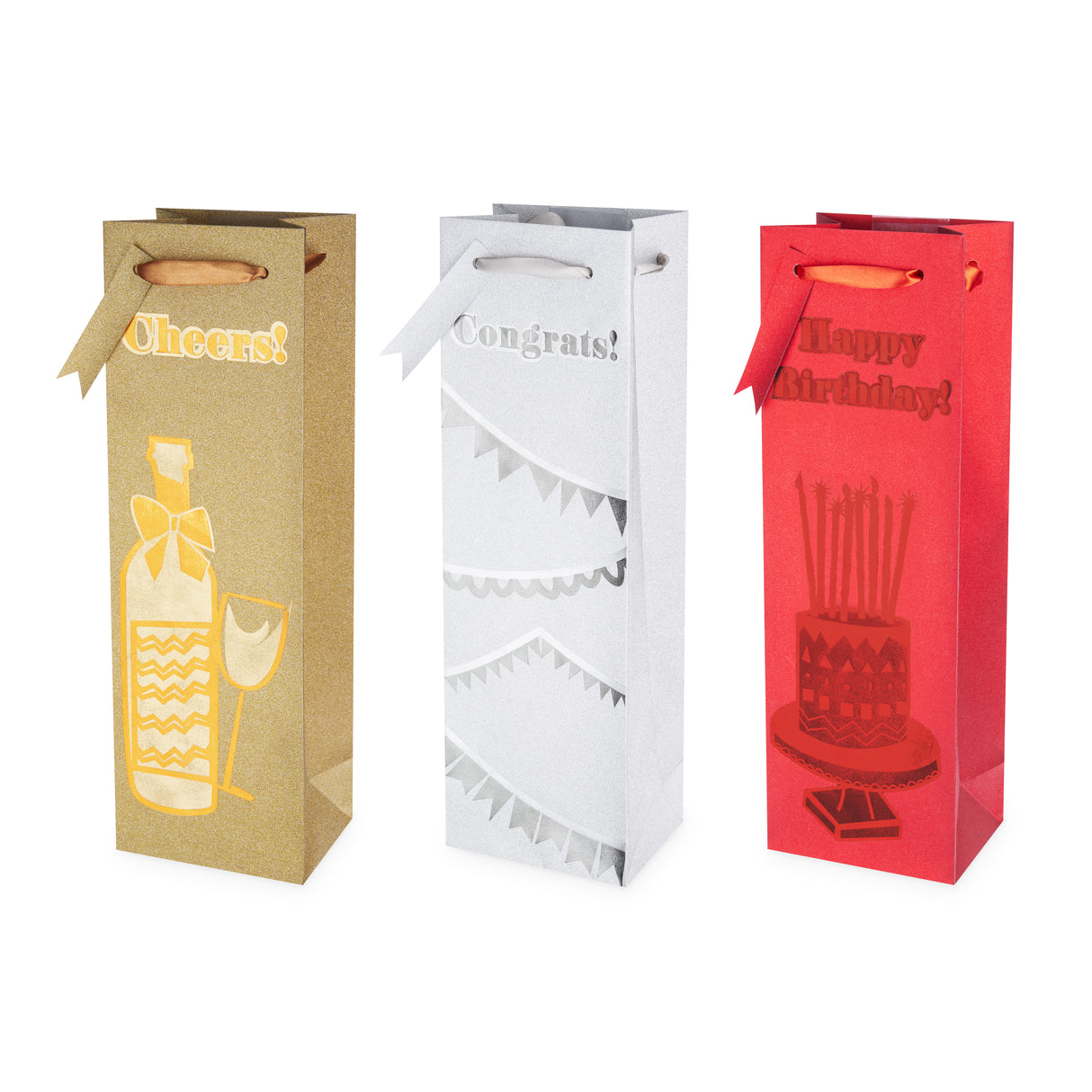 Merriment Single Bottle Wine Bag in Assorted Colors