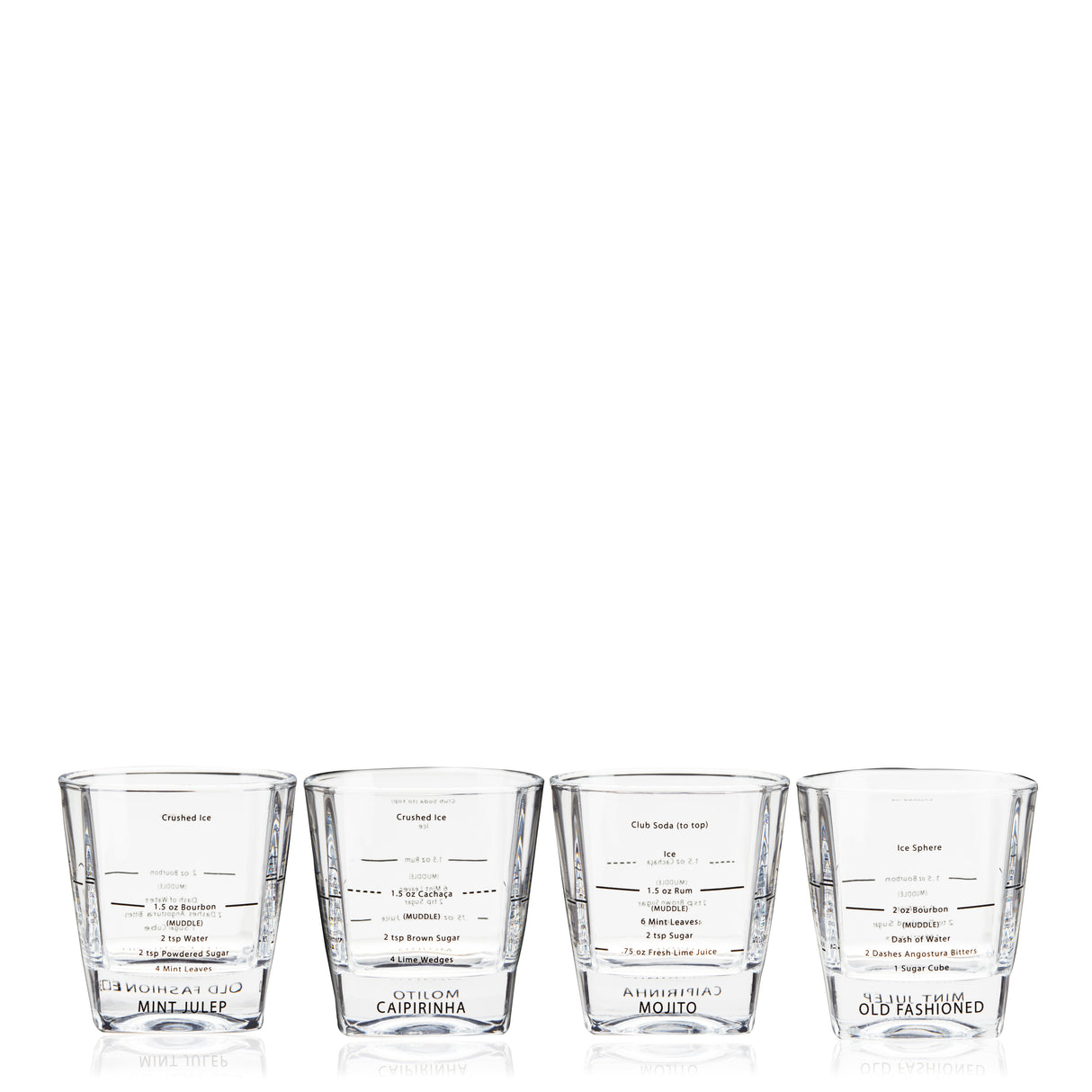 Recipe Rocks Glasses, Set of 4