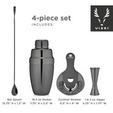 Warren 4-Piece Barware Set in Gunmetal