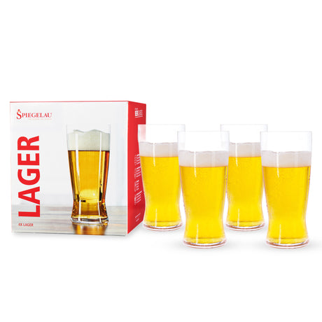 Lager Beer Glass, Set of 4