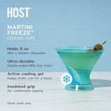 Martini FREEZE Cooling Cup in Assorted Vivid Colors, CDU 6ct