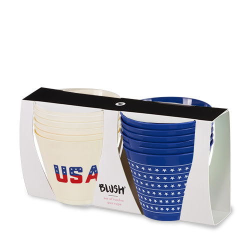 USA Frosted Cups, Set of 12