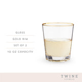 Gilded Glass Tumblers, Set of 2